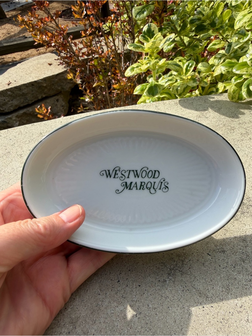 Vtg Westwood Marquis Hotel Hollywood Regency Porcelain Catchall Dish